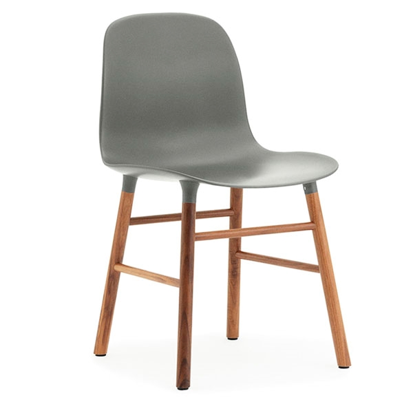 Normann Copenhagen Form stol - Grå/valnød