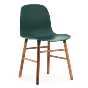Normann Copenhagen Form stol - Grøn/valnød