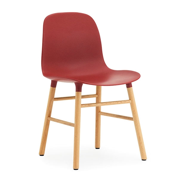 Normann Copenhagen Form stol - Rød/eg